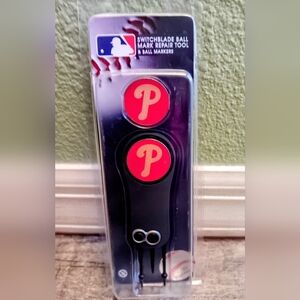 MLB Philadelphia Phillies Switchblade Ball Mark Repair Tool, Ball Marker